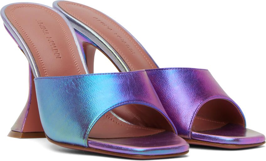 Amina Muaddi Purple Lupita Heeled Sandals - Picture 2