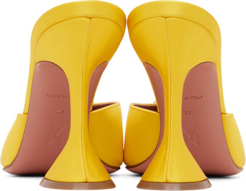 Amina Muaddi SSENSE Exclusive Yellow Begum Mules