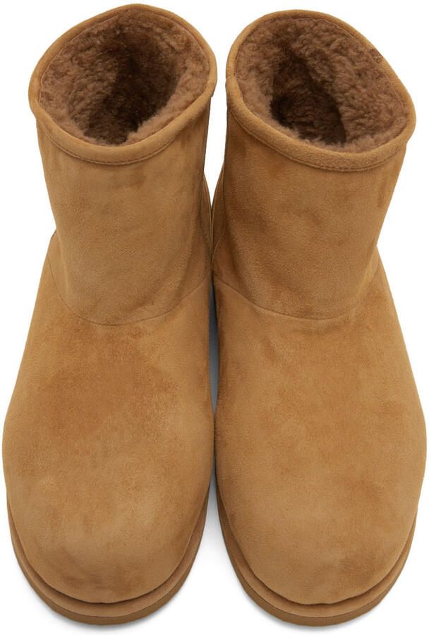 Amina Muaddi Tan Suede Heidi Boots - Picture 3