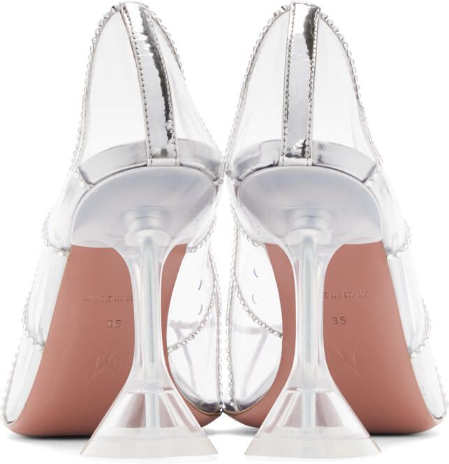 Amina Muaddi Transparent Kitty Pumps - Picture 4