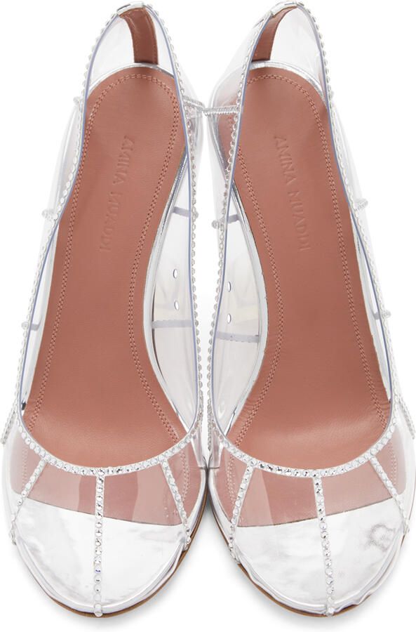 Amina Muaddi Transparent Kitty Pumps - Picture 2