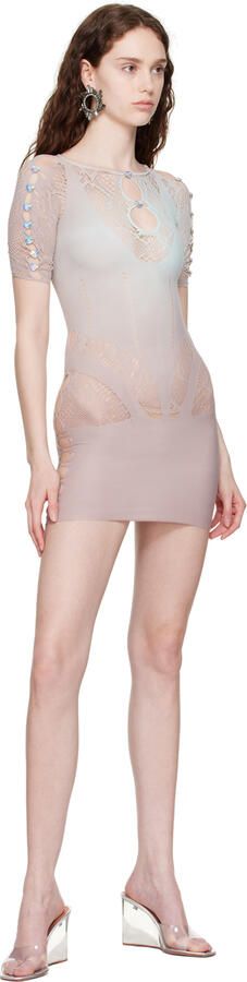 Amina Muaddi Transparent Lupita Glass Wedge Heeled Sandals - Picture 4