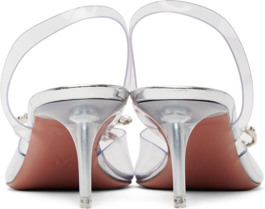 Amina Muaddi Transparent Rosie Glass Heels - Picture 5