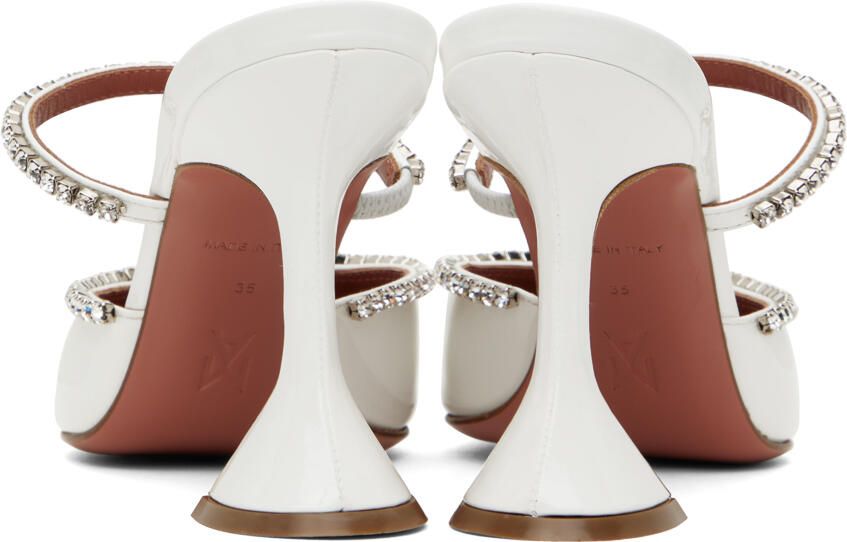 Amina Muaddi White Gilda Heels