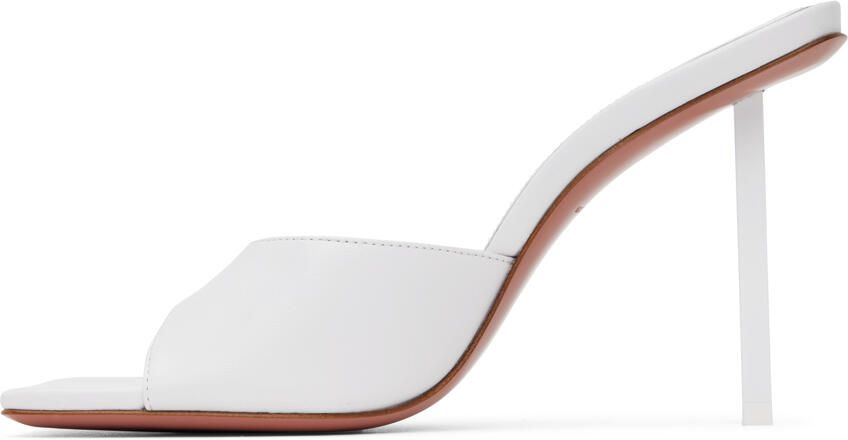 Amina Muaddi White Laura Heeled Sandals - Picture 3
