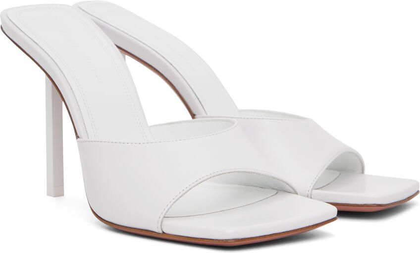 Amina Muaddi White Laura Heeled Sandals - Picture 2
