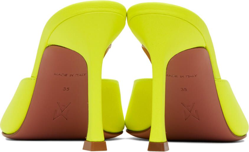 Amina Muaddi Yellow Alexis 90 Heeled Sandals