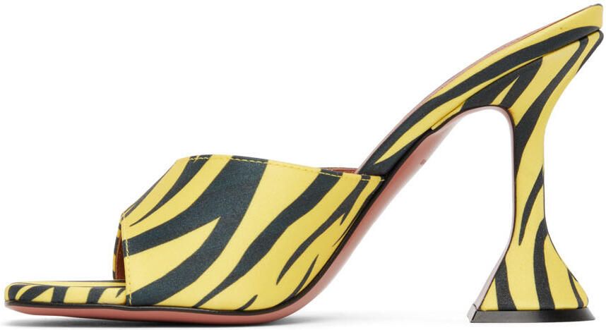 Amina Muaddi Yellow Lupita Heeled Sandals - Picture 3
