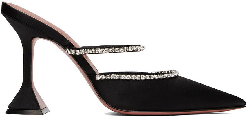 Amina Muaddi Black Gilda 95 Mules - Picture 4