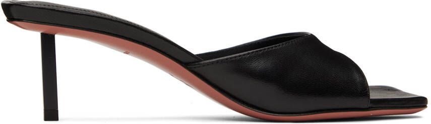 Amina Muaddi Black Laura Heeled Sandals - Picture 5