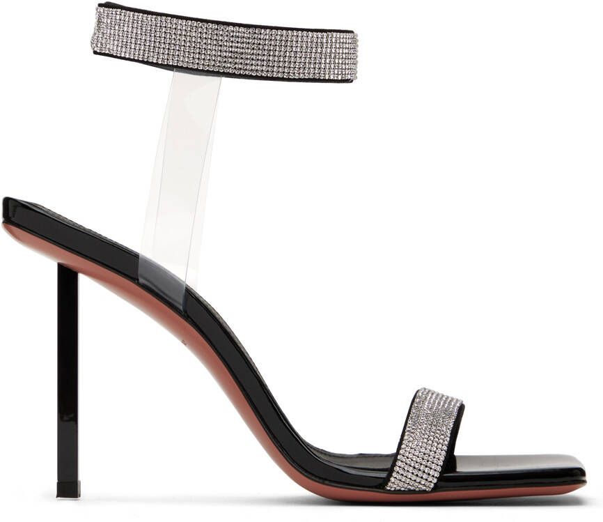 Amina Muaddi Black Rih Heeled Sandals - Picture 4