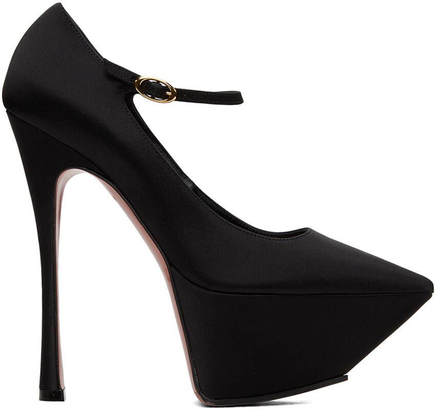 Amina Muaddi Black Yigit 150 Pump Heels - Picture 5