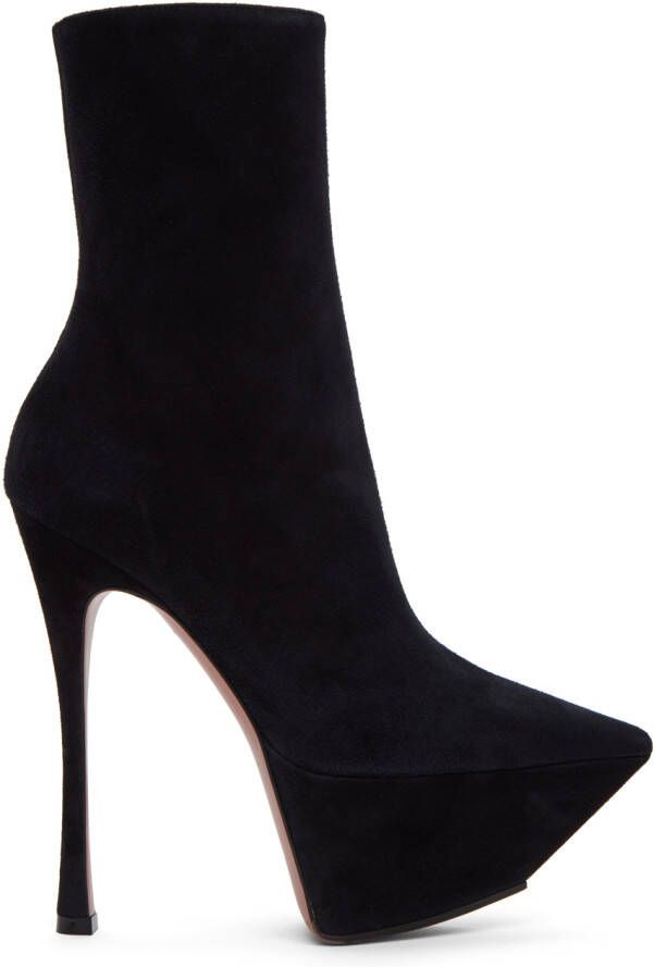 Amina Muaddi Black Yigit Boots - Picture 4