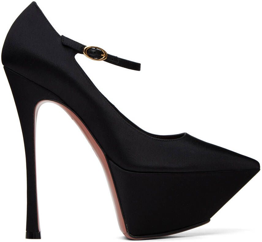 Amina Muaddi Black Yigit Pumps - Picture 5