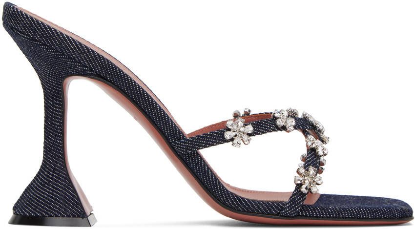 Amina Muaddi Indigo Lily 95 Heeled Sandals - Picture 5