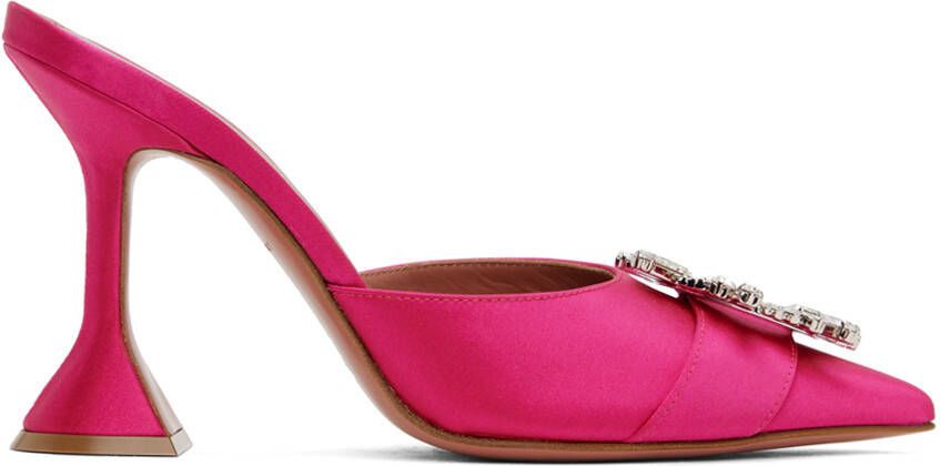 Amina Muaddi Pink Begum Mules - Picture 4