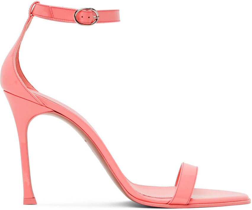 Amina Muaddi Pink Kim Heeled Sandals