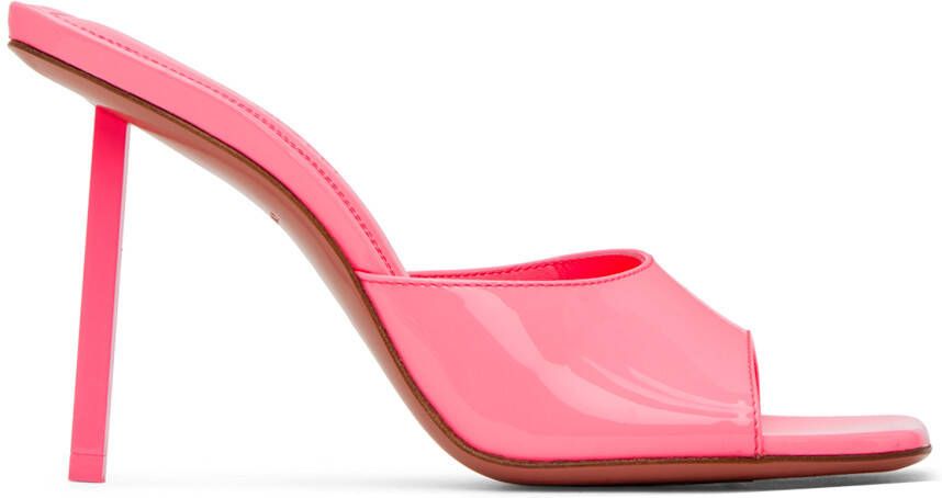Amina Muaddi Pink Laura Heeled Sandals