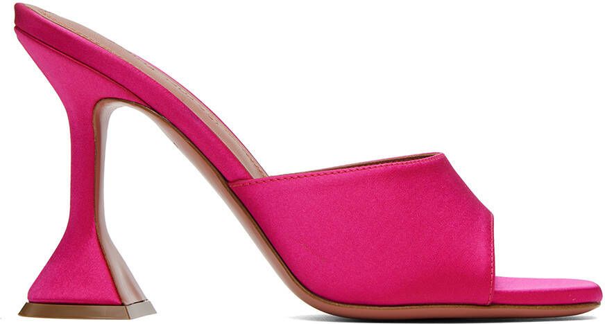 Amina Muaddi Pink Lupita Heeled Sandals - Picture 5