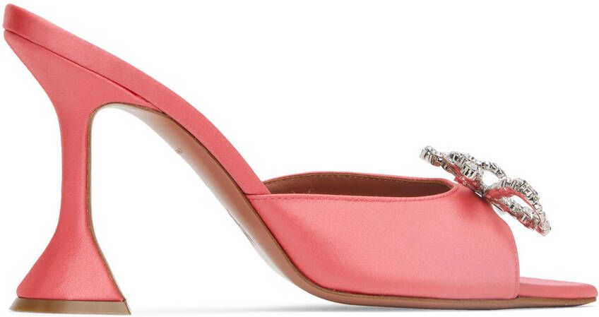 Amina Muaddi Pink Rosie Heeled Sandals - Picture 5