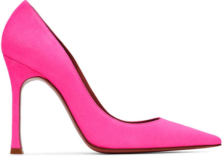 Amina Muaddi Pink Sharon Pump Heels - Picture 5