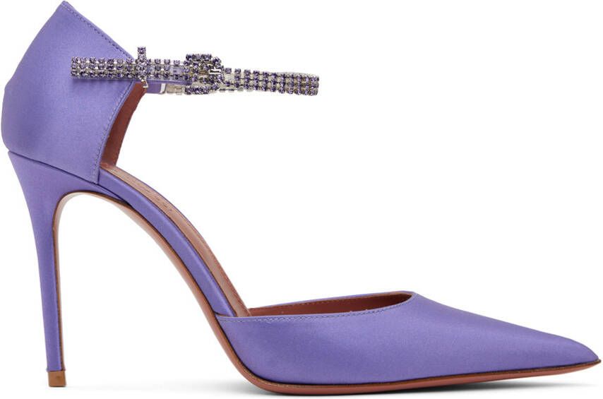 Amina Muaddi Purple Ursina Heels - Picture 4