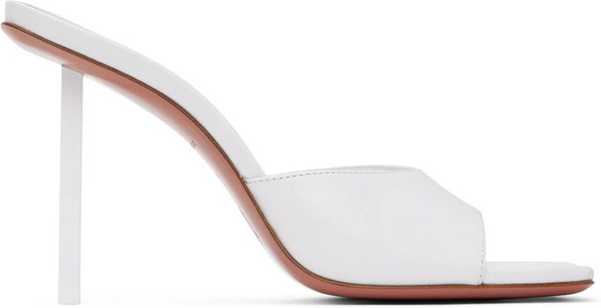 Amina Muaddi White Laura Heeled Sandals - Picture 5