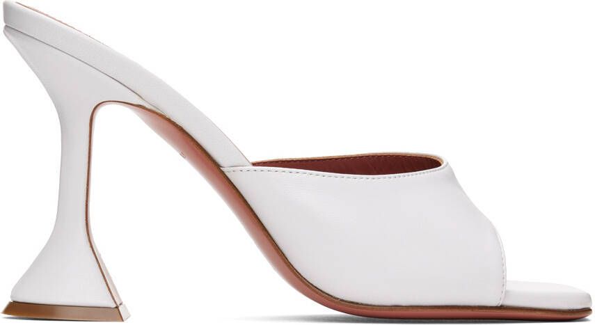 Amina Muaddi White Lupita Heeled Sandals - Picture 8