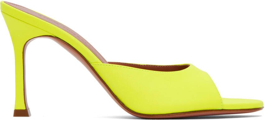 Amina Muaddi Yellow Alexis 90 Heeled Sandals - Picture 5