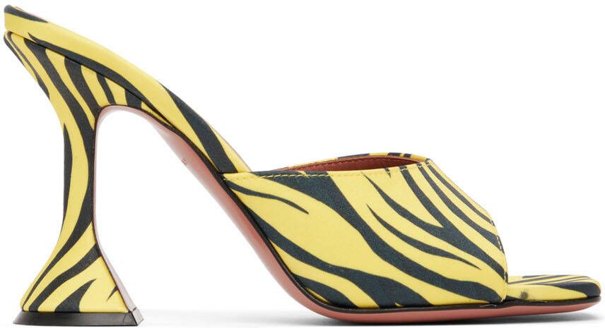 Amina Muaddi Yellow Lupita Heeled Sandals - Picture 5