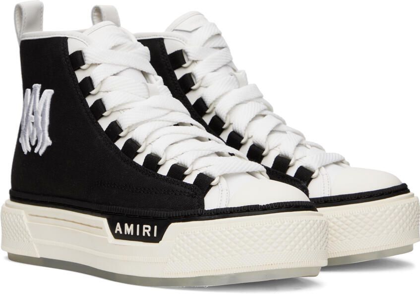 AMIRI Black & White Court Hi Sneakers - Picture 2