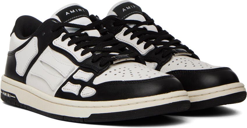 AMIRI Black & White Skel Top Low Sneakers - Picture 4
