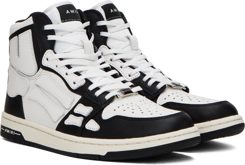 AMIRI Black & White Skel Top Hi Sneakers - Picture 2