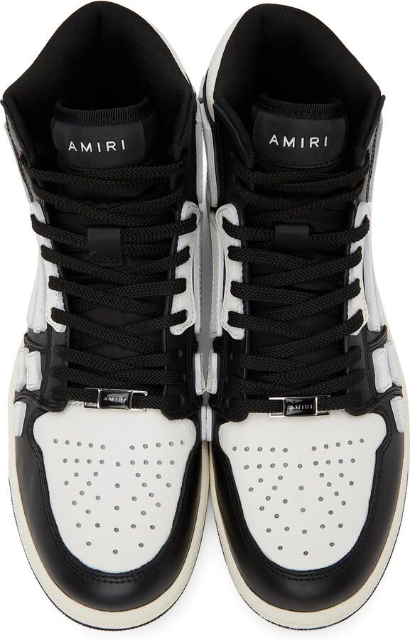 AMIRI Black & White Skel Top Hi Sneakers - Picture 3