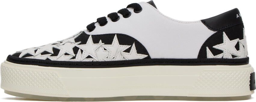 AMIRI Black & White Stars Court Sneakers - Picture 4