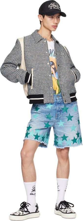 AMIRI Black & White Stars Court Sneakers - Picture 3