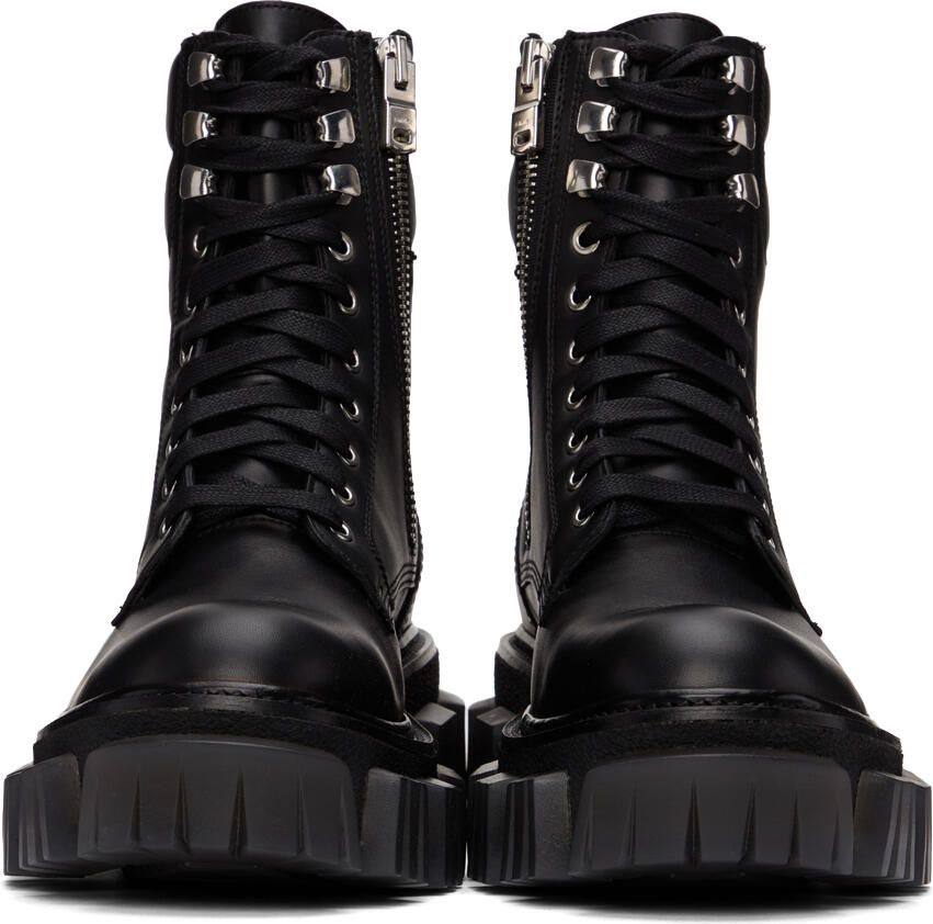 AMIRI Black Crepe Lug Combat Boots