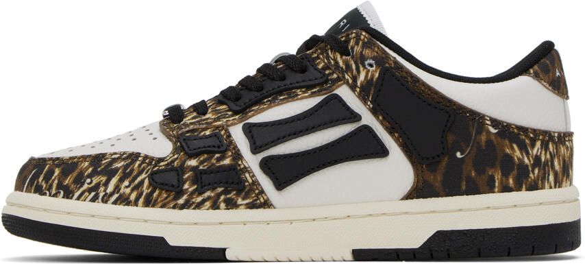 AMIRI Brown & White Skel Top Low Sneakers - Picture 3
