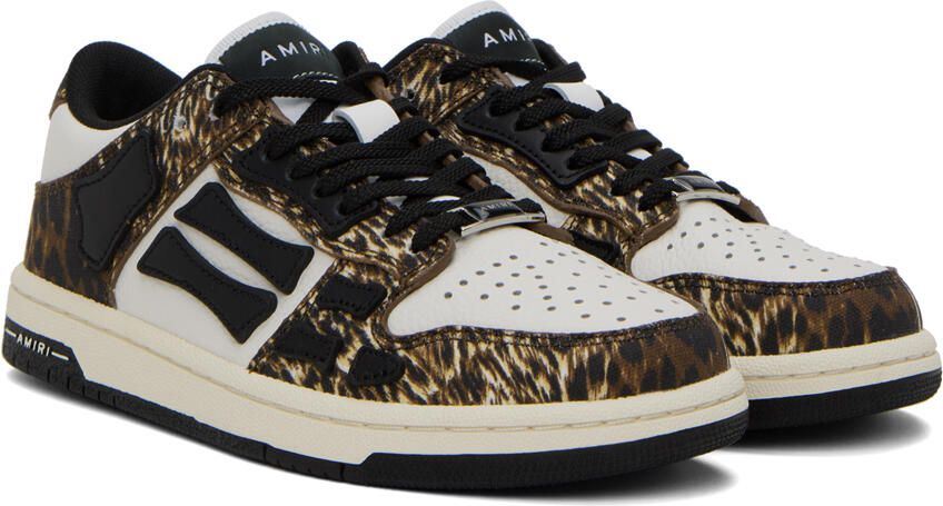 AMIRI Brown & White Skel Top Low Sneakers - Picture 2