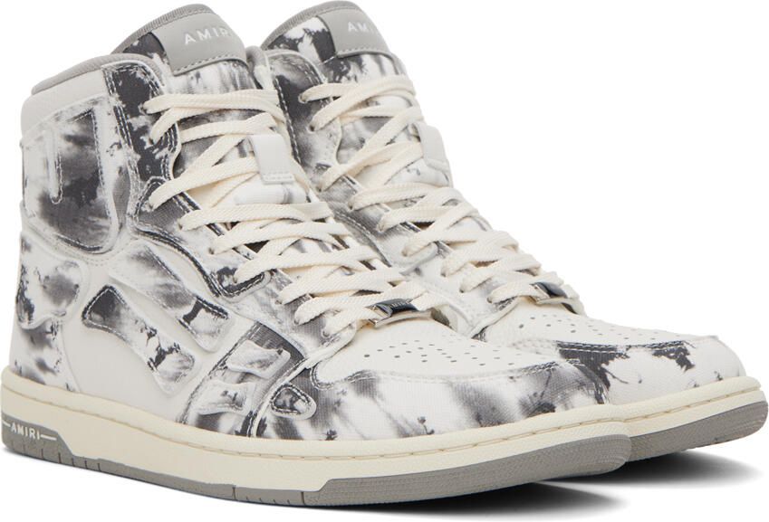 AMIRI Gray Tie Dye Skel Top Hi Sneakers - Picture 2