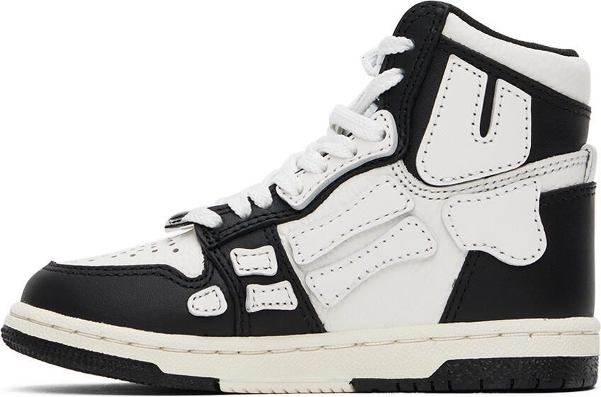 AMIRI Kids Black & White Skel Top High Sneakers - Picture 2