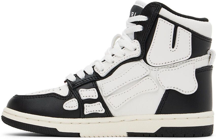AMIRI Kids Black & White Skel-Top Sneakers - Picture 3