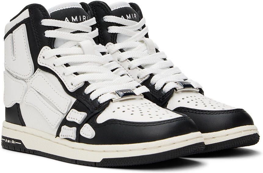 AMIRI Kids Black & White Skel-Top Sneakers - Picture 2