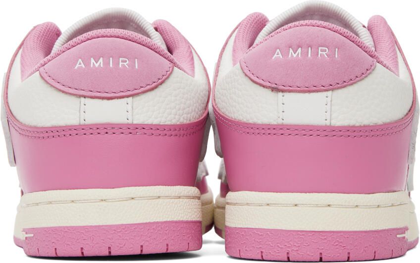AMIRI Kids Pink & White Skel Sneakers