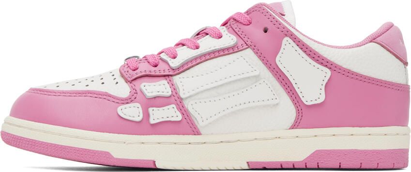 AMIRI Kids Pink & White Skel Sneakers - Picture 3