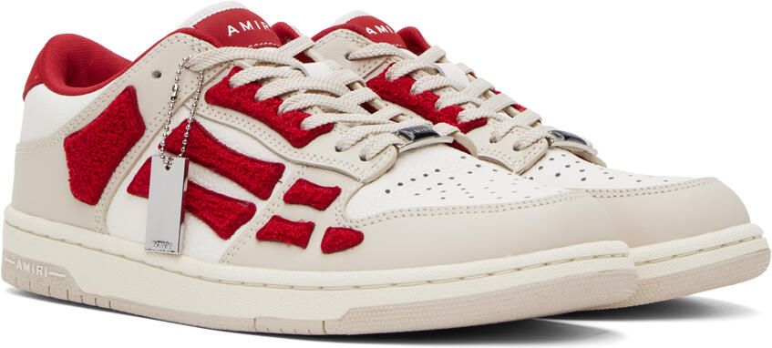 AMIRI Red & White Skel Top Low Sneakers - Picture 2