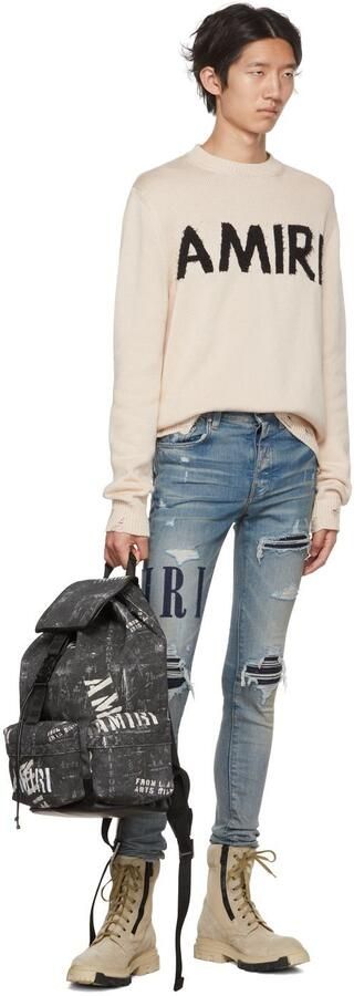 AMIRI Tan Military Combat Boots - Picture 4