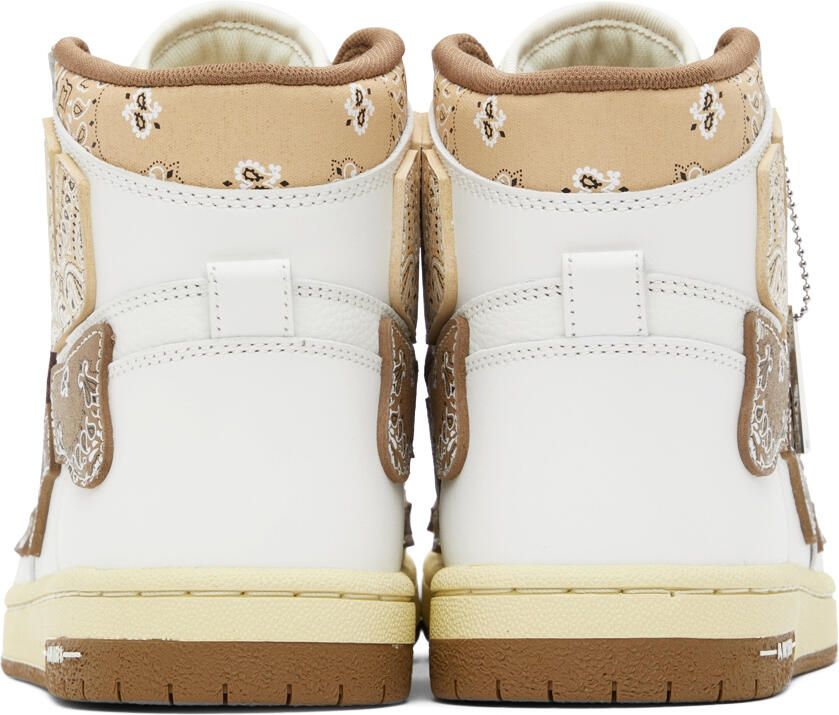 AMIRI White & Brown Skel Top Hi Sneakers