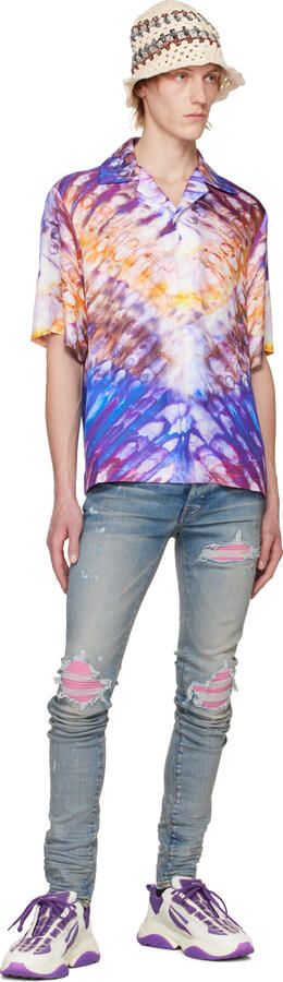 AMIRI White & Purple Bone Runner Sneakers - Picture 4