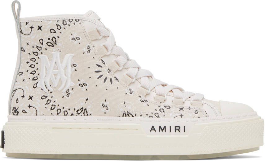 AMIRI Beige Court High Sneakers - Picture 5